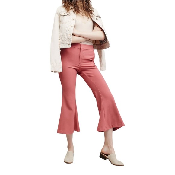 Free People Cropped Flare Leg Comfort Stretch Dress Lori Pants Women's Size 8 - Picture 1 of 12